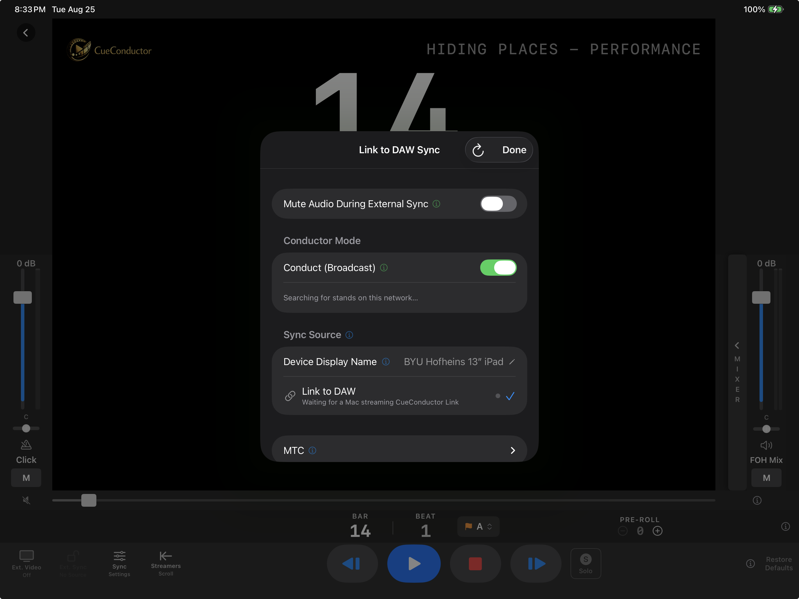 Send and receive sync