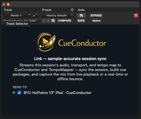 Pro Tools with the Link plug-in