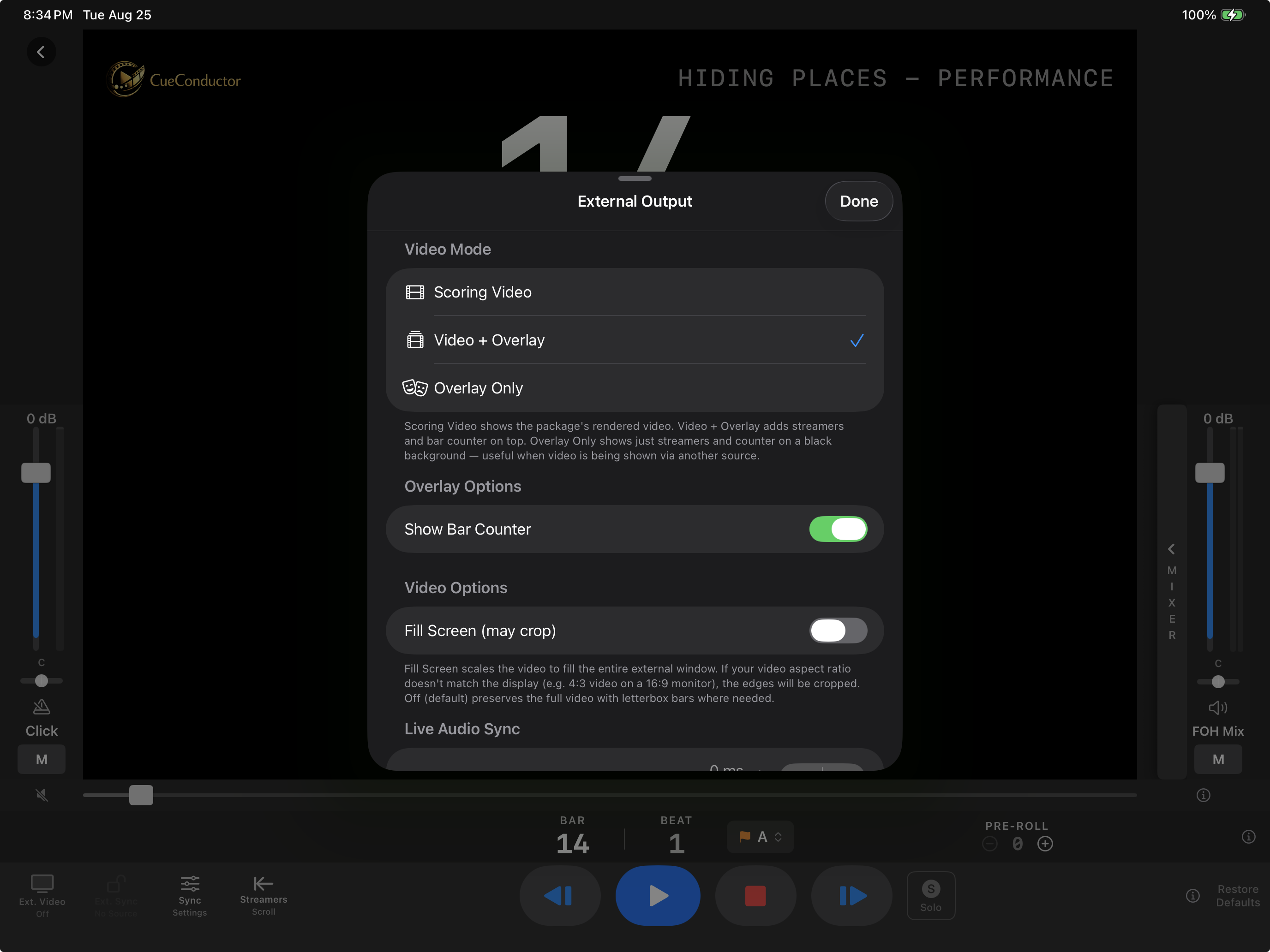 External video